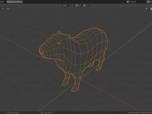 low-poly capybara 3D Model