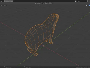 low-poly capybara 3D Model