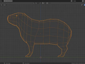 low-poly capybara 3D Model