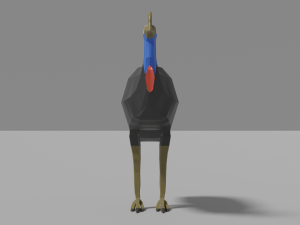 low-poly cassowary Modèle 3D