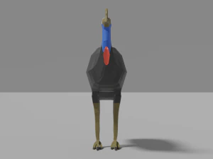 low-poly cassowary 3D Model