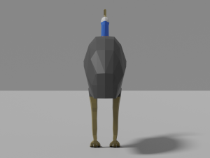 low-poly cassowary Modèle 3D
