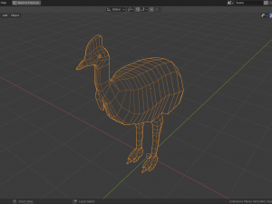 low-poly cassowary Modèle 3D
