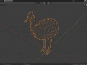 low-poly cassowary 3D Model