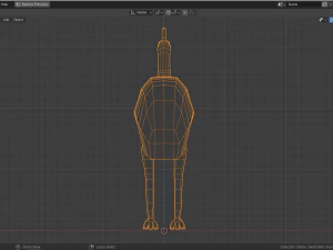 low-poly cassowary 3D Model