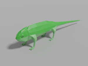 camale&atilde;o low-poly Modelo 3D