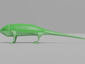 low-poly chameleon 3D Model