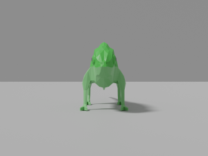 low-poly chameleon 3D Model