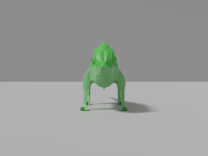 低聚变色龙 3D 模型