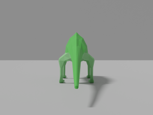 low-poly chameleon 3D Model