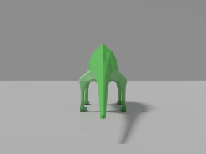 低聚变色龙 3D 模型