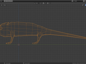 low-poly chameleon 3D Model