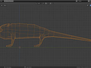 低聚变色龙 3D 模型
