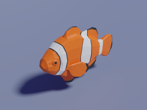 low-poly clownfish 3D Model