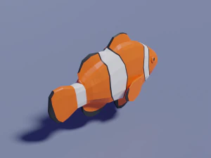 low-poly clownfish 3D Model