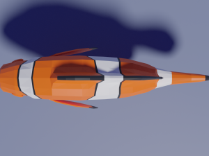 low-poly clownfish 3D Model
