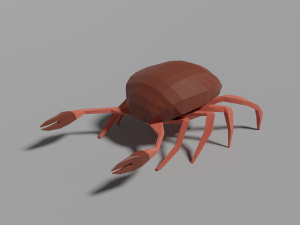 low-poly crab 3D Model