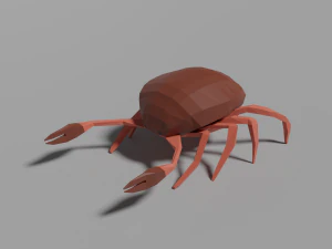 kepiting poli rendah Model 3D