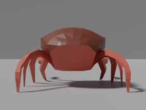 low-poly crab Modelo 3D