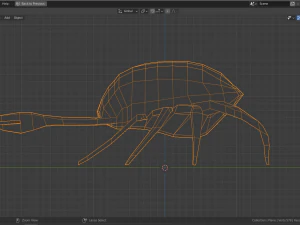 caranguejo de baixo poli Modelo 3D