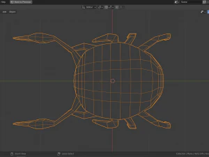 caranguejo de baixo poli Modelo 3D
