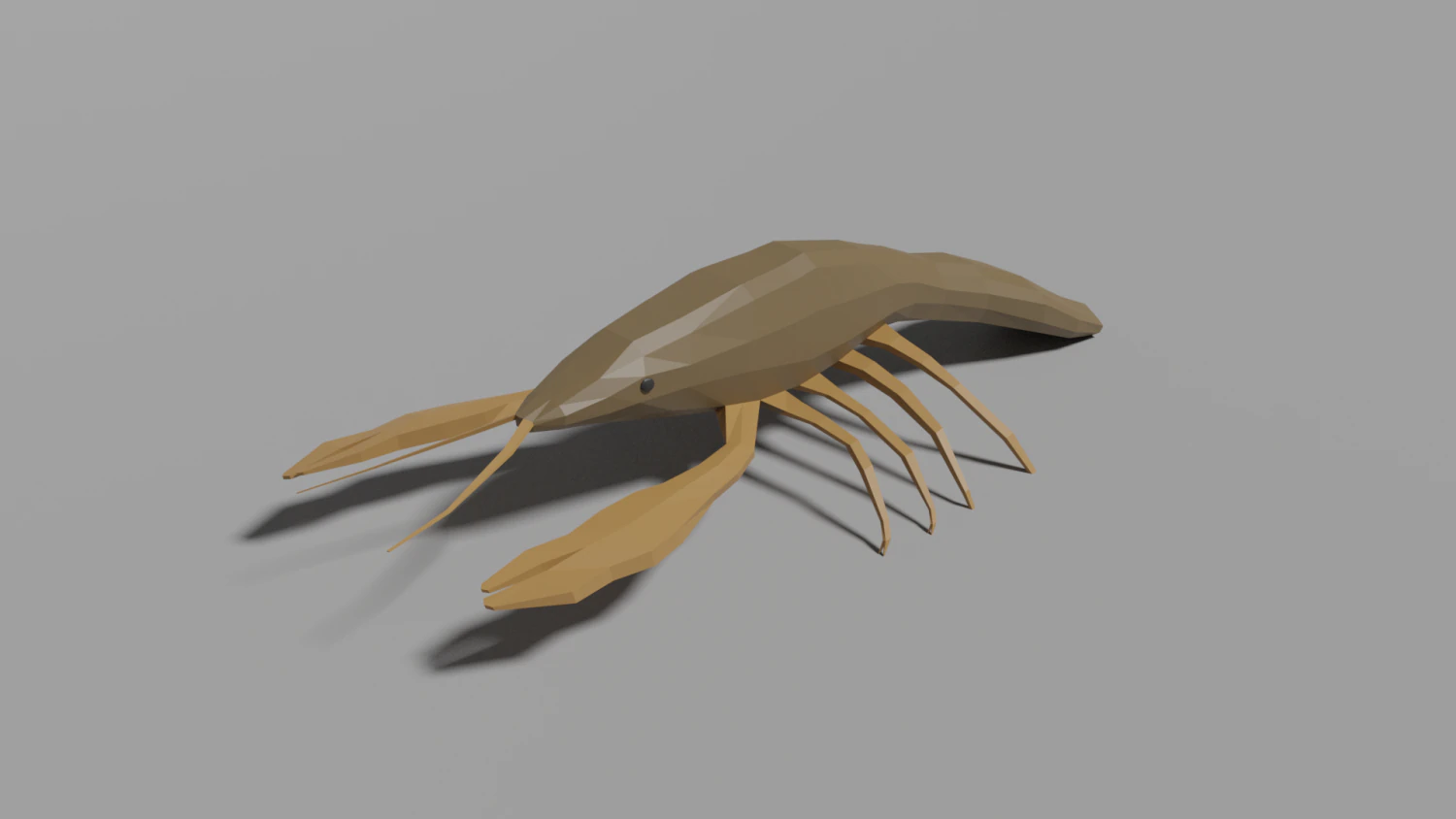 low-poly crayfish 3D Model .c4d .max .obj .3ds .fbx .stl .blend