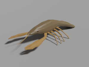 low-poly crayfish 3D Model
