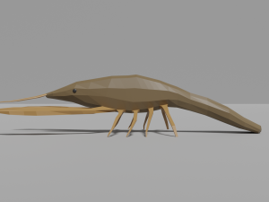 low-poly crayfish Modelo 3D