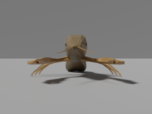 low-poly crayfish Modelo 3D