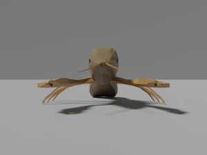 low-poly crayfish 3D Model