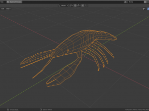 low-poly crayfish Modelo 3D