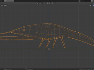 low-poly crayfish 3D Model