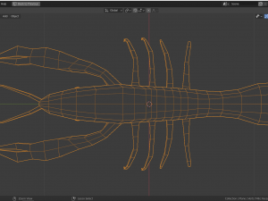 low-poly crayfish Modelo 3D