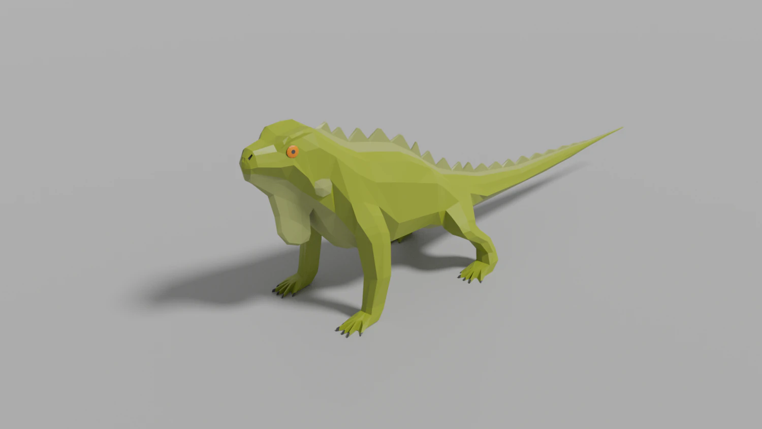 low-poly iguana 3D Model .c4d .max .obj .3ds .fbx .stl .blend