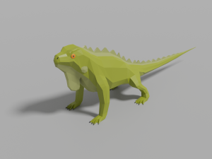 low-poly iguana 3D Model