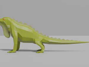 low-poly iguana 3D Model