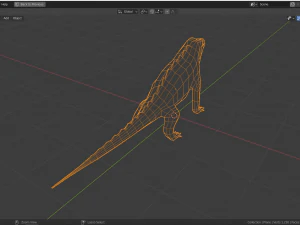 low-poly iguana 3D Model