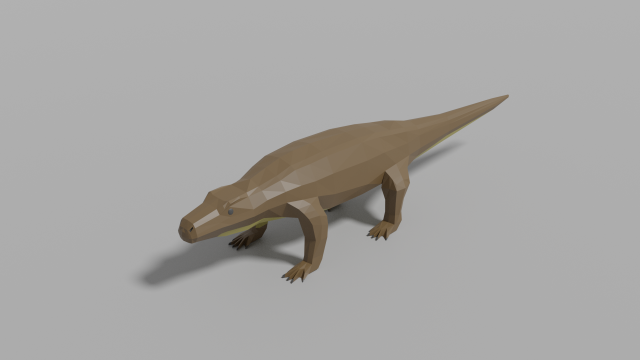 low-poly komodo dragon 3D 모델 .c4d .max .obj .3ds .fbx .stl .blend 