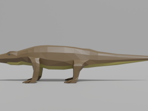 low-poly komodo dragon 3D 모델