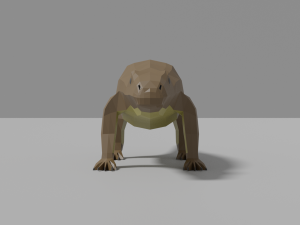 low-poly komodo dragon 3D 모델