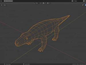 low-poly komodo dragon 3D Model