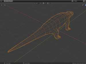 low-poly komodo dragon 3D Model