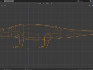 low-poly komodo dragon 3D 모델
