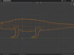 low-poly komodo dragon 3D Model