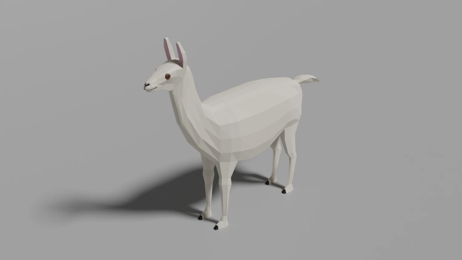 low-poly lama 3D Model .c4d .max .obj .3ds .fbx .stl .blend 
