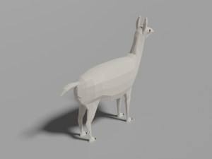 low-poly lama 3D 모델