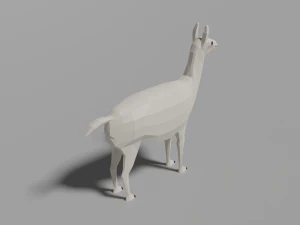 low-poly lama 3D Model