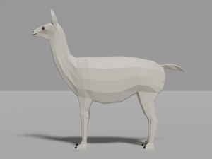 low-poly lama 3D 모델
