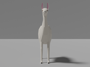 low-poly lama 3D 모델