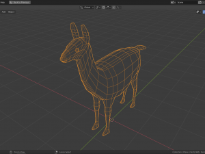 low-poly lama 3D 모델